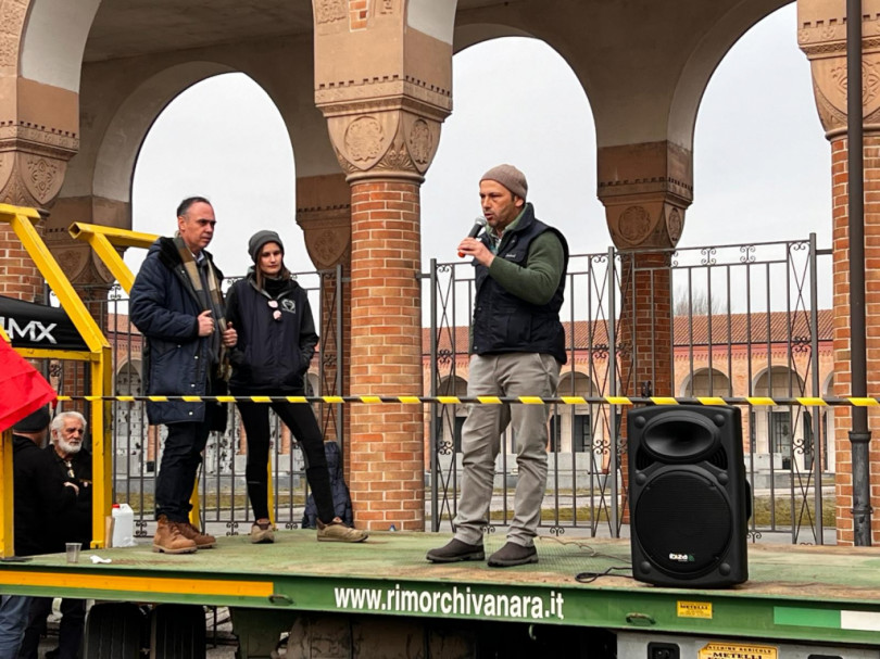 La protesta dei trattori sbarca in Lomellina